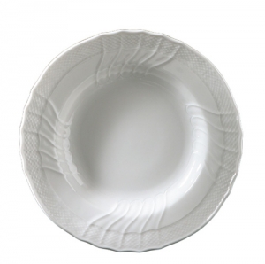 Ginori Vecchio Ginori White Rim Soup Plate - 9.5"